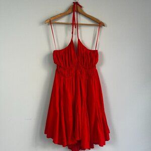 2/$30 DO+BE Red Halter Mini Dress Large